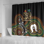 50 Years of NAIDOC Week Indigenous Shower Curtain Honor The Past - Grace The Present