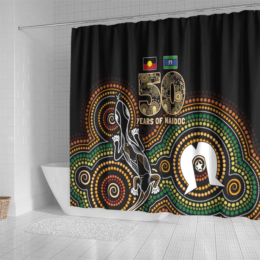 50 Years of NAIDOC Week Indigenous Shower Curtain Honor The Past - Grace The Present
