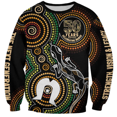 50 Years of NAIDOC Week Indigenous Sweatshirt Honor The Past - Grace The Present