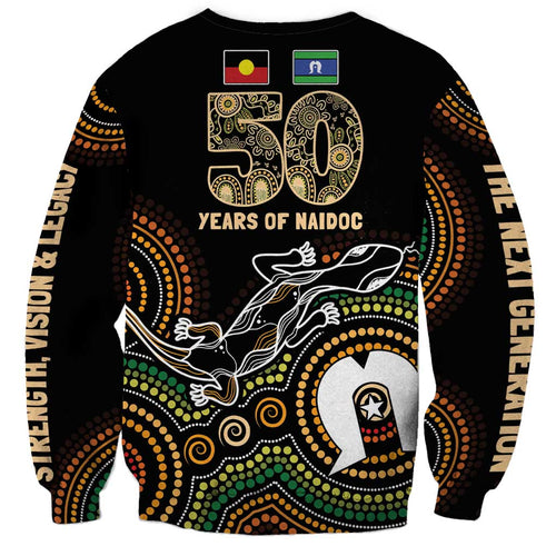 50 Years of NAIDOC Week Indigenous Sweatshirt Honor The Past - Grace The Present