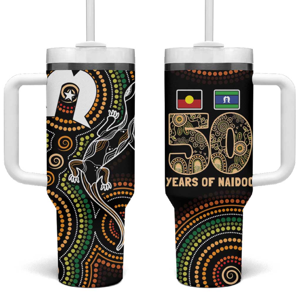 50 Years of NAIDOC Week Indigenous Tumbler With Handle Honor The Past - Grace The Present