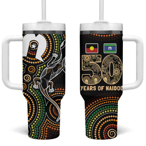 50 Years of NAIDOC Week Indigenous Tumbler With Handle Honor The Past - Grace The Present