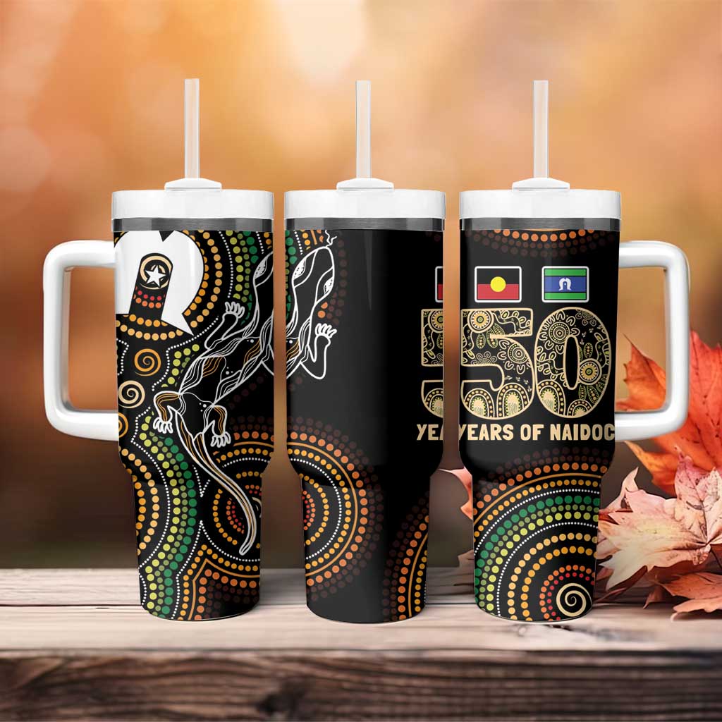 50 Years of NAIDOC Week Indigenous Tumbler With Handle Honor The Past - Grace The Present
