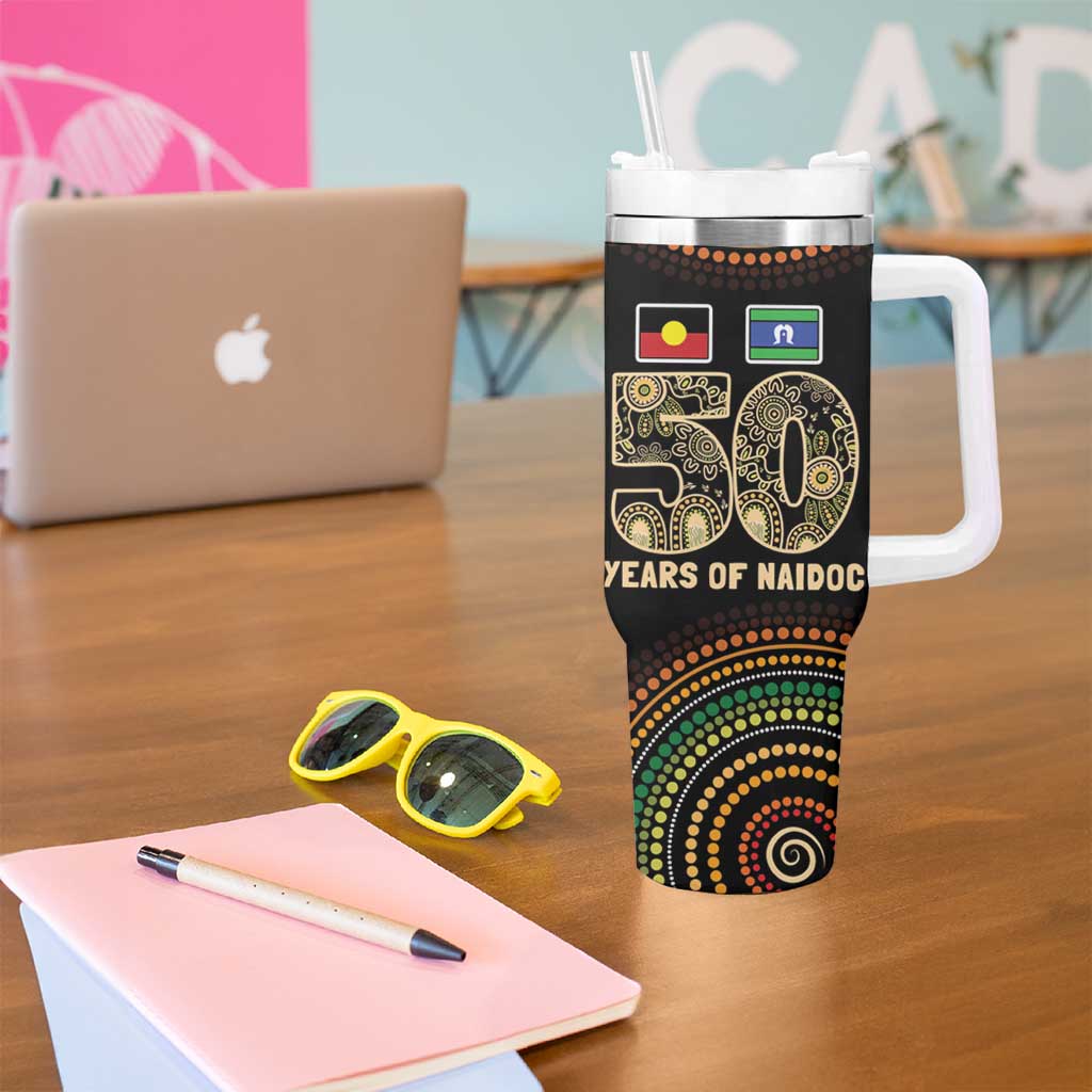 50 Years of NAIDOC Week Indigenous Tumbler With Handle Honor The Past - Grace The Present