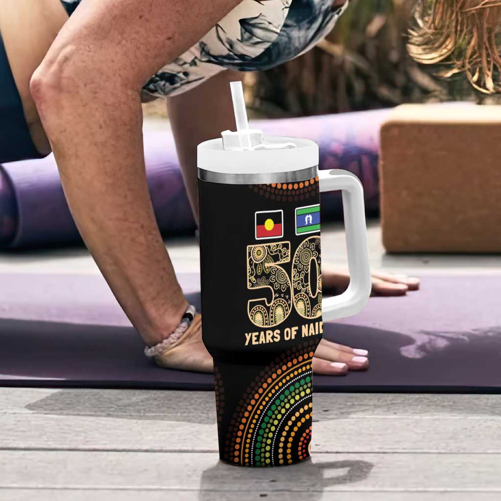 50 Years of NAIDOC Week Indigenous Tumbler With Handle Honor The Past - Grace The Present