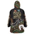 50 Years of NAIDOC Week Indigenous Wearable Blanket Hoodie Honor The Past - Grace The Present