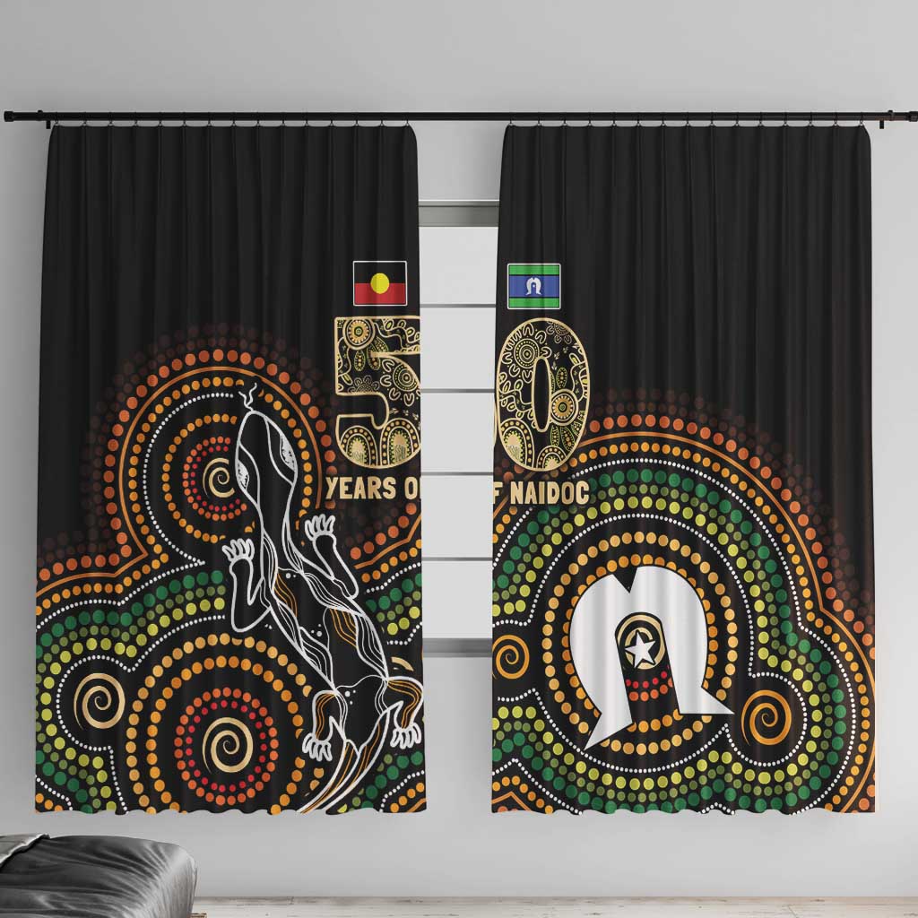 50 Years of NAIDOC Week Indigenous Window Curtain Honor The Past - Grace The Present