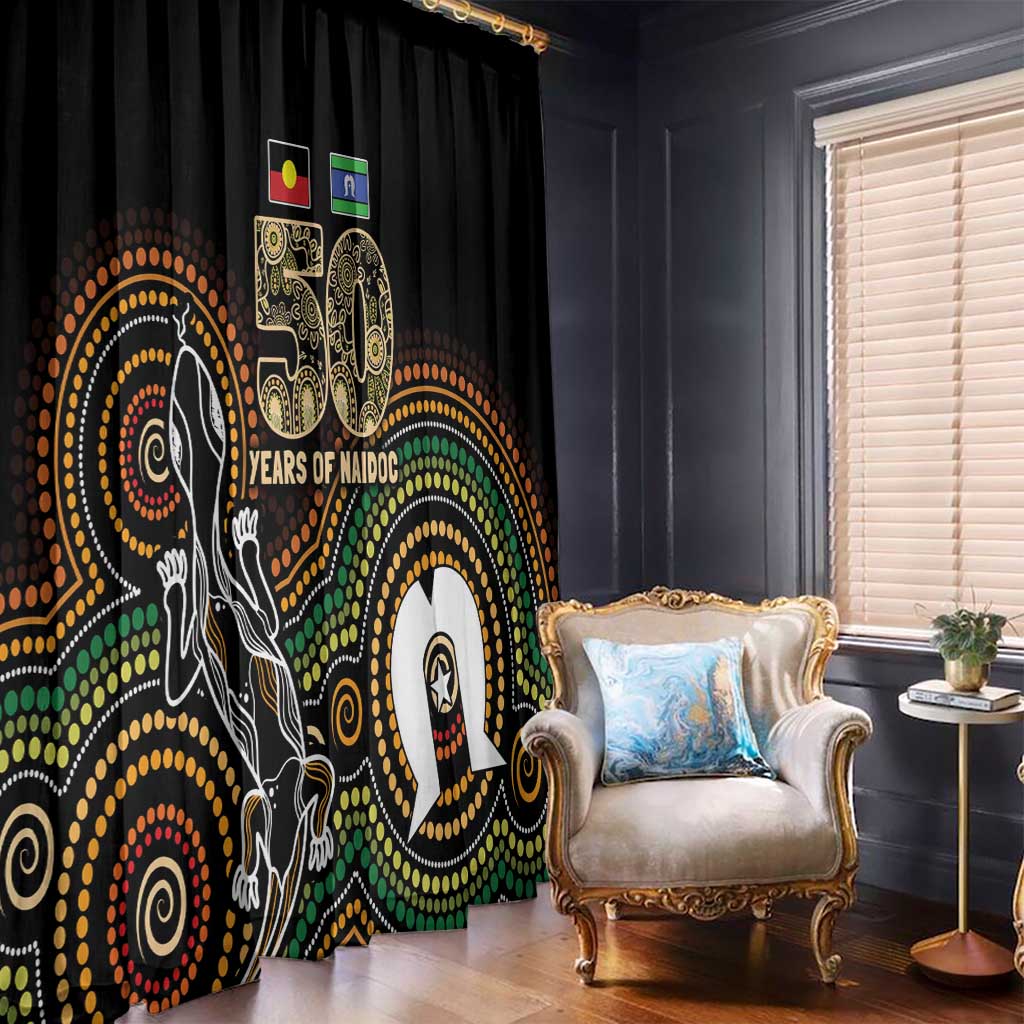 50 Years of NAIDOC Week Indigenous Window Curtain Honor The Past - Grace The Present