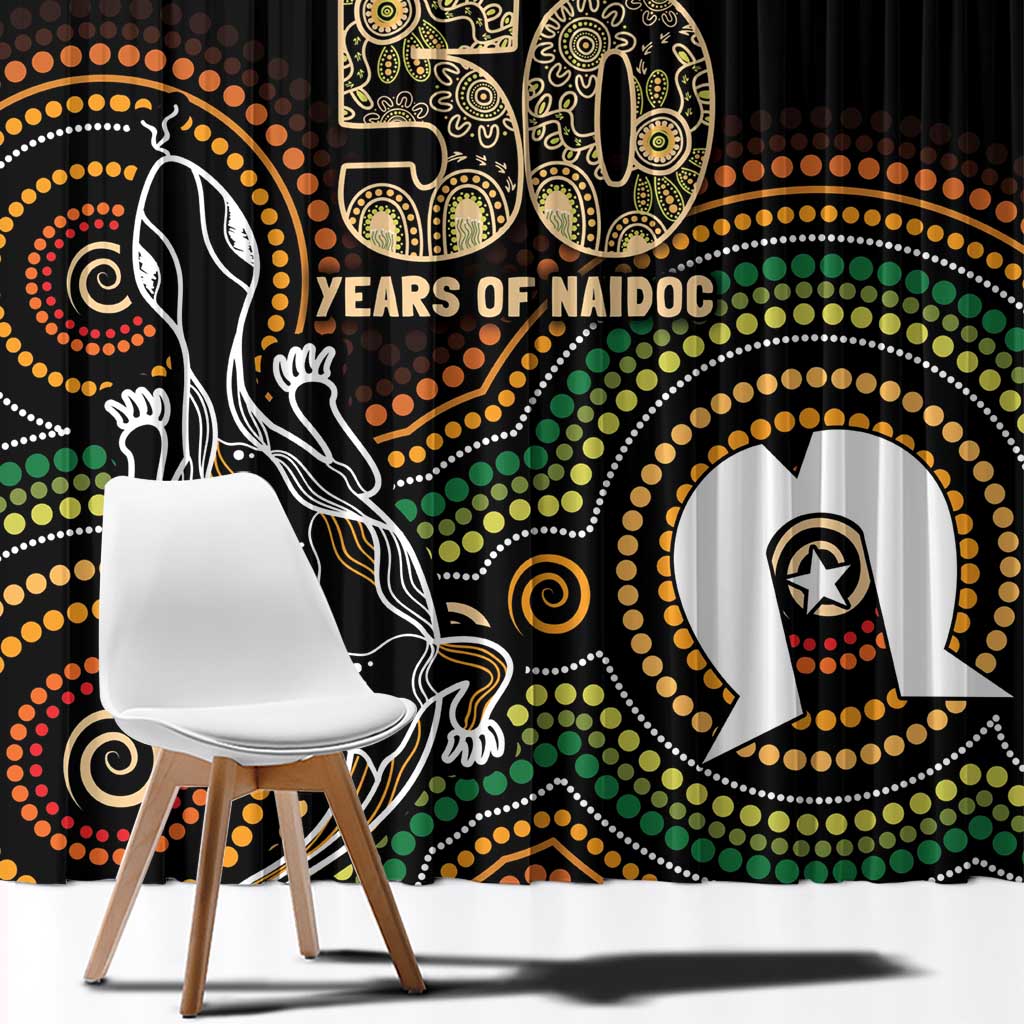 50 Years of NAIDOC Week Indigenous Window Curtain Honor The Past - Grace The Present
