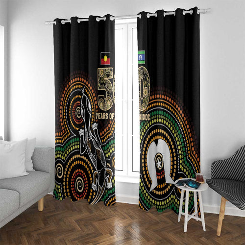 50 Years of NAIDOC Week Indigenous Window Curtain Honor The Past - Grace The Present