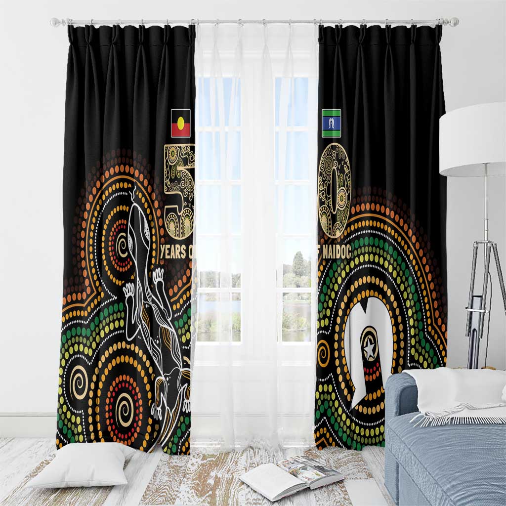 50 Years of NAIDOC Week Indigenous Window Curtain Honor The Past - Grace The Present