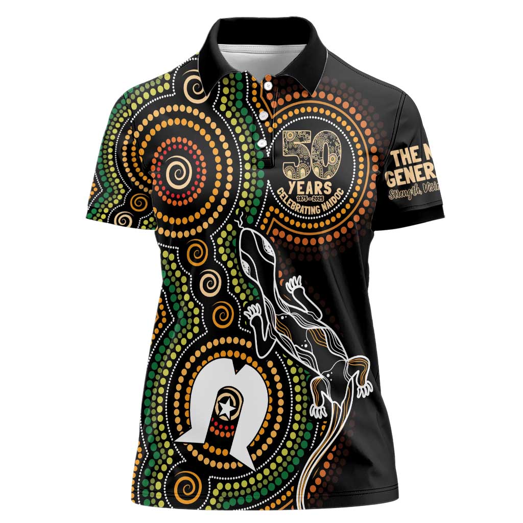50 Years of NAIDOC Week Indigenous Women Polo Shirt Honor The Past - Grace The Present