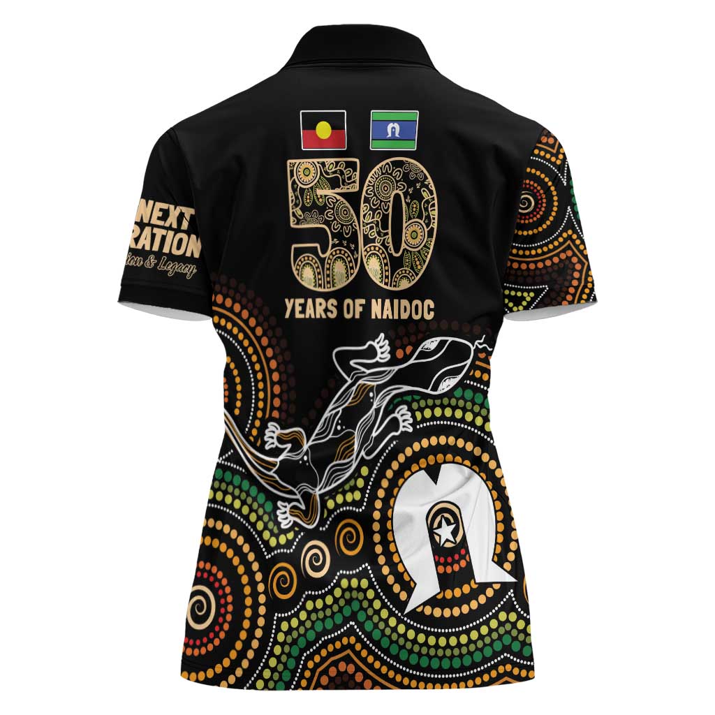 50 Years of NAIDOC Week Indigenous Women Polo Shirt Honor The Past - Grace The Present