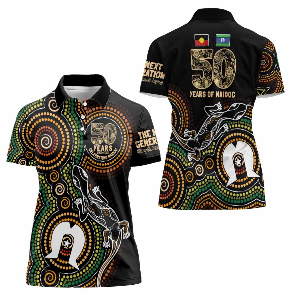 50 Years of NAIDOC Week Indigenous Women Polo Shirt Honor The Past - Grace The Present