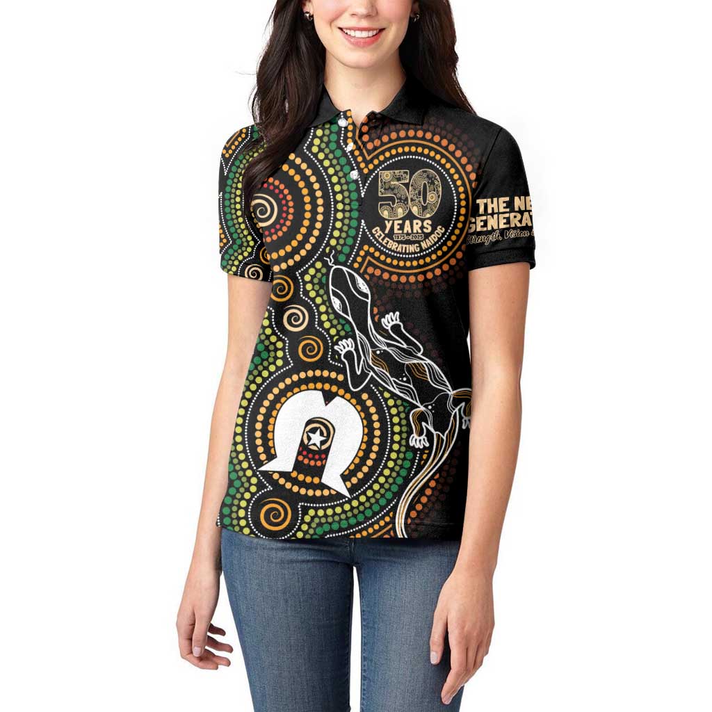 50 Years of NAIDOC Week Indigenous Women Polo Shirt Honor The Past - Grace The Present