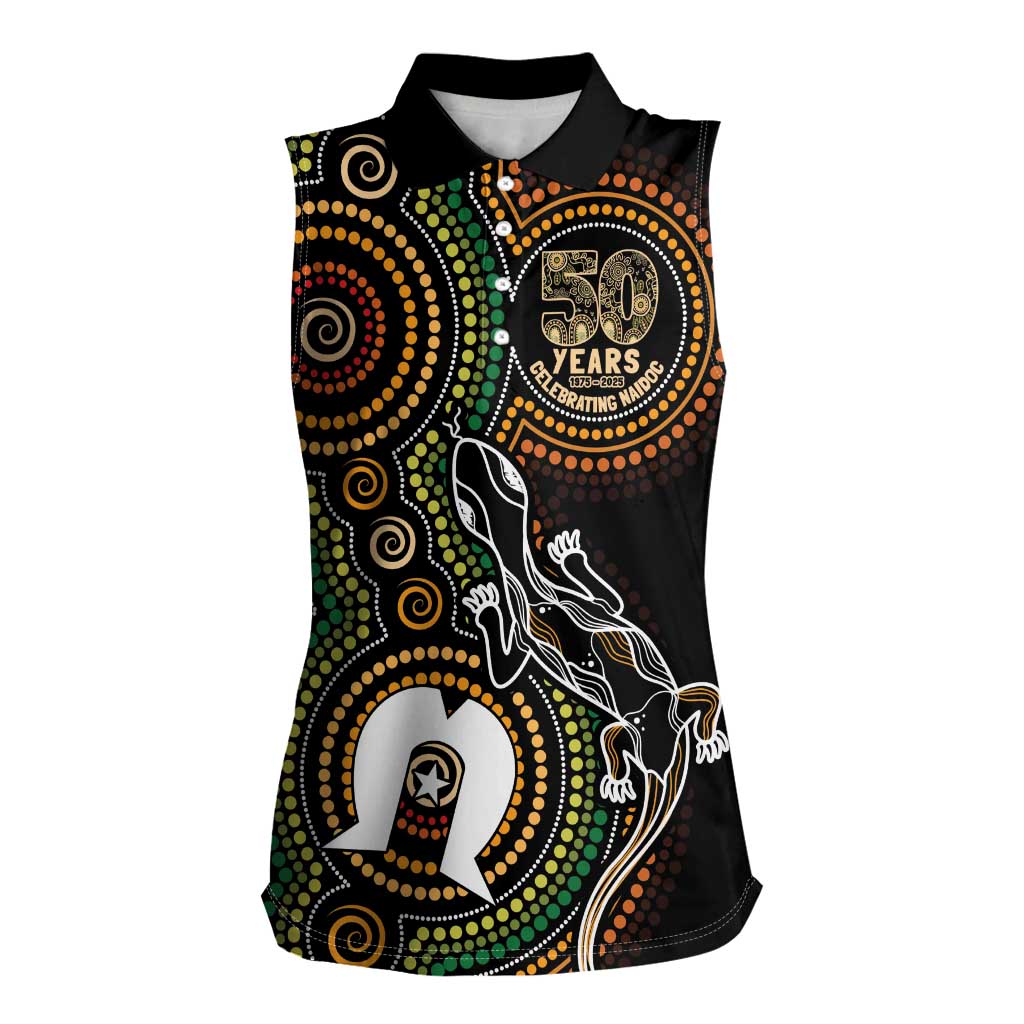 50 Years of NAIDOC Week Indigenous Women Sleeveless Polo Shirt Honor The Past - Grace The Present