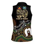 50 Years of NAIDOC Week Indigenous Women Sleeveless Polo Shirt Honor The Past - Grace The Present