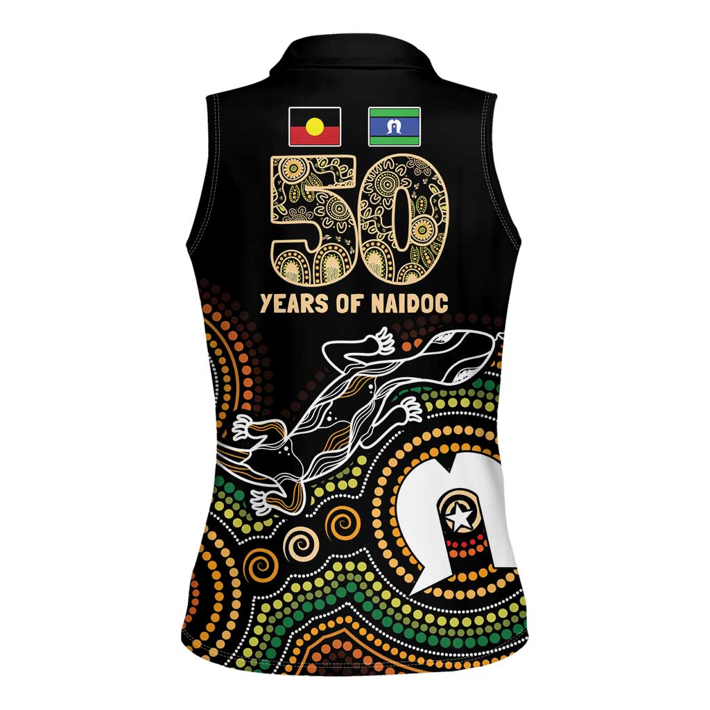 50 Years of NAIDOC Week Indigenous Women Sleeveless Polo Shirt Honor The Past - Grace The Present
