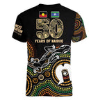 50 Years of NAIDOC Week Indigenous Women V-Neck T-Shirt Honor The Past - Grace The Present