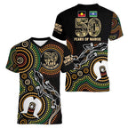 50 Years of NAIDOC Week Indigenous Women V-Neck T-Shirt Honor The Past - Grace The Present