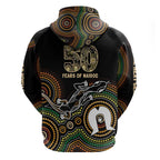 50 Years of NAIDOC Week Indigenous Zip Hoodie Honor The Past - Grace The Present