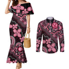 Honoring 50 Years of NAIDOC 2025 Personalised Couples Matching Mermaid Dress and Long Sleeve Button Shirt Pink Power