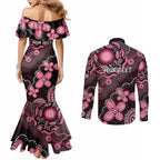 Honoring 50 Years of NAIDOC 2025 Personalised Couples Matching Mermaid Dress and Long Sleeve Button Shirt Pink Power