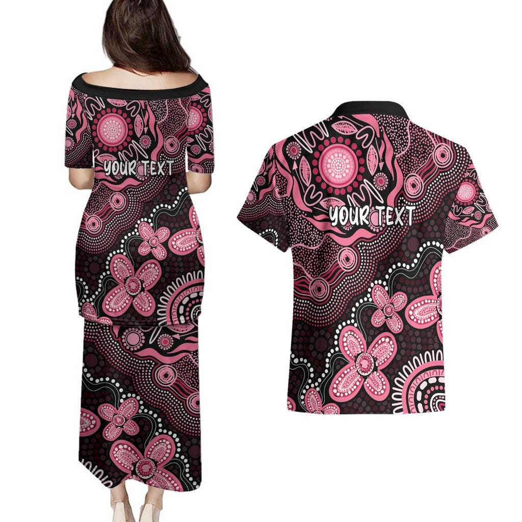 Honoring 50 Years of NAIDOC 2025 Personalised Couples Matching Puletasi and Hawaiian Shirt Pink Power