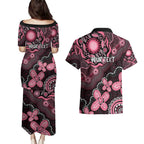 Honoring 50 Years of NAIDOC 2025 Personalised Couples Matching Puletasi and Hawaiian Shirt Pink Power