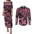 Honoring 50 Years of NAIDOC 2025 Personalised Couples Matching Puletasi and Long Sleeve Button Shirt Pink Power