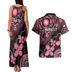 Honoring 50 Years of NAIDOC 2025 Personalised Couples Matching Tank Maxi Dress and Hawaiian Shirt Pink Power