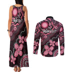 Honoring 50 Years of NAIDOC 2025 Personalised Couples Matching Tank Maxi Dress and Long Sleeve Button Shirt Pink Power