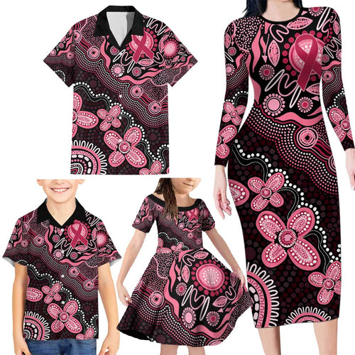 Honoring 50 Years of NAIDOC 2025 Personalised Family Matching Long Sleeve Bodycon Dress and Hawaiian Shirt Pink Power