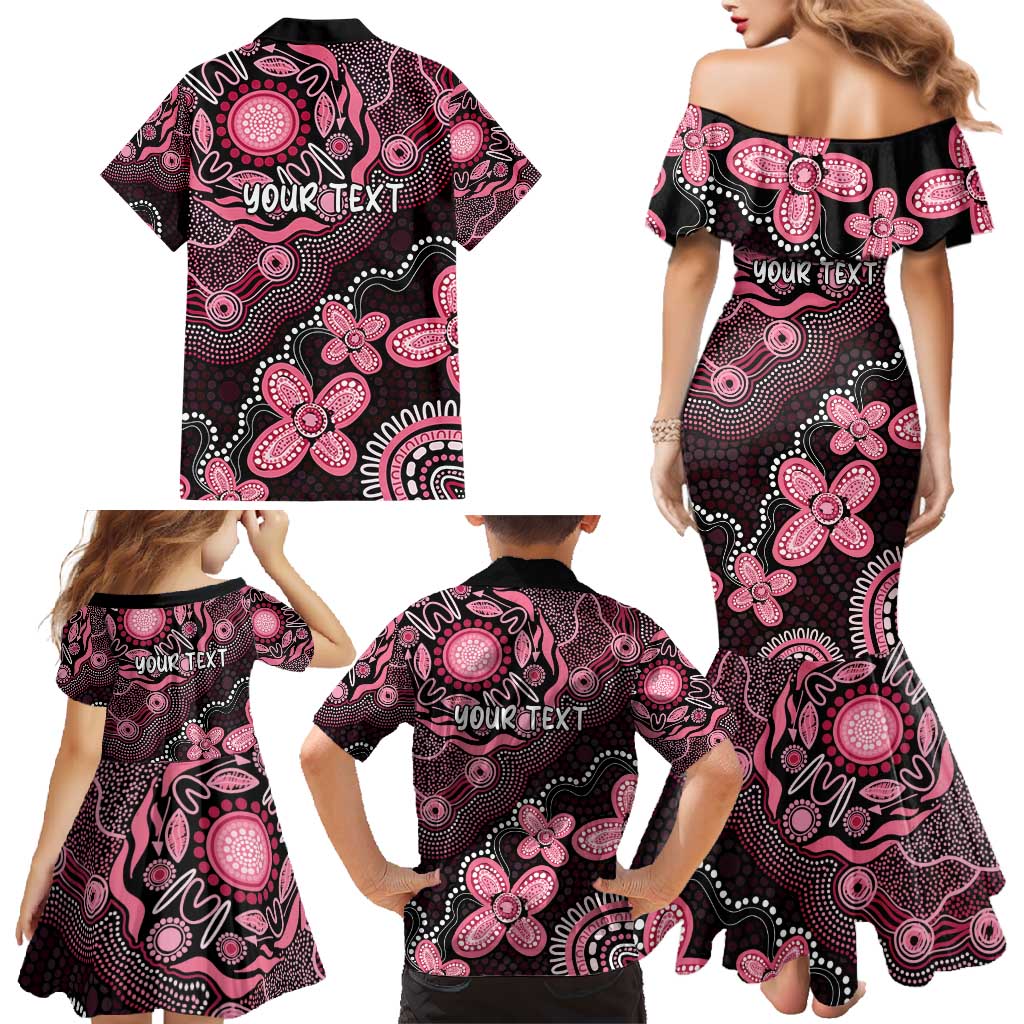 Honoring 50 Years of NAIDOC 2025 Personalised Family Matching Mermaid Dress and Hawaiian Shirt Pink Power