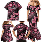 Honoring 50 Years of NAIDOC 2025 Personalised Family Matching Mermaid Dress and Hawaiian Shirt Pink Power