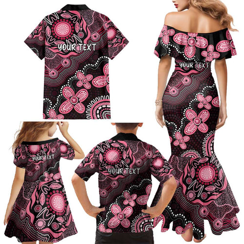 Honoring 50 Years of NAIDOC 2025 Personalised Family Matching Mermaid Dress and Hawaiian Shirt Pink Power