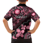 Honoring 50 Years of NAIDOC 2025 Personalised Family Matching Off The Shoulder Long Sleeve Dress and Hawaiian Shirt Pink Power