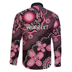 Honoring 50 Years of NAIDOC 2025 Personalised Family Matching Off The Shoulder Long Sleeve Dress and Hawaiian Shirt Pink Power