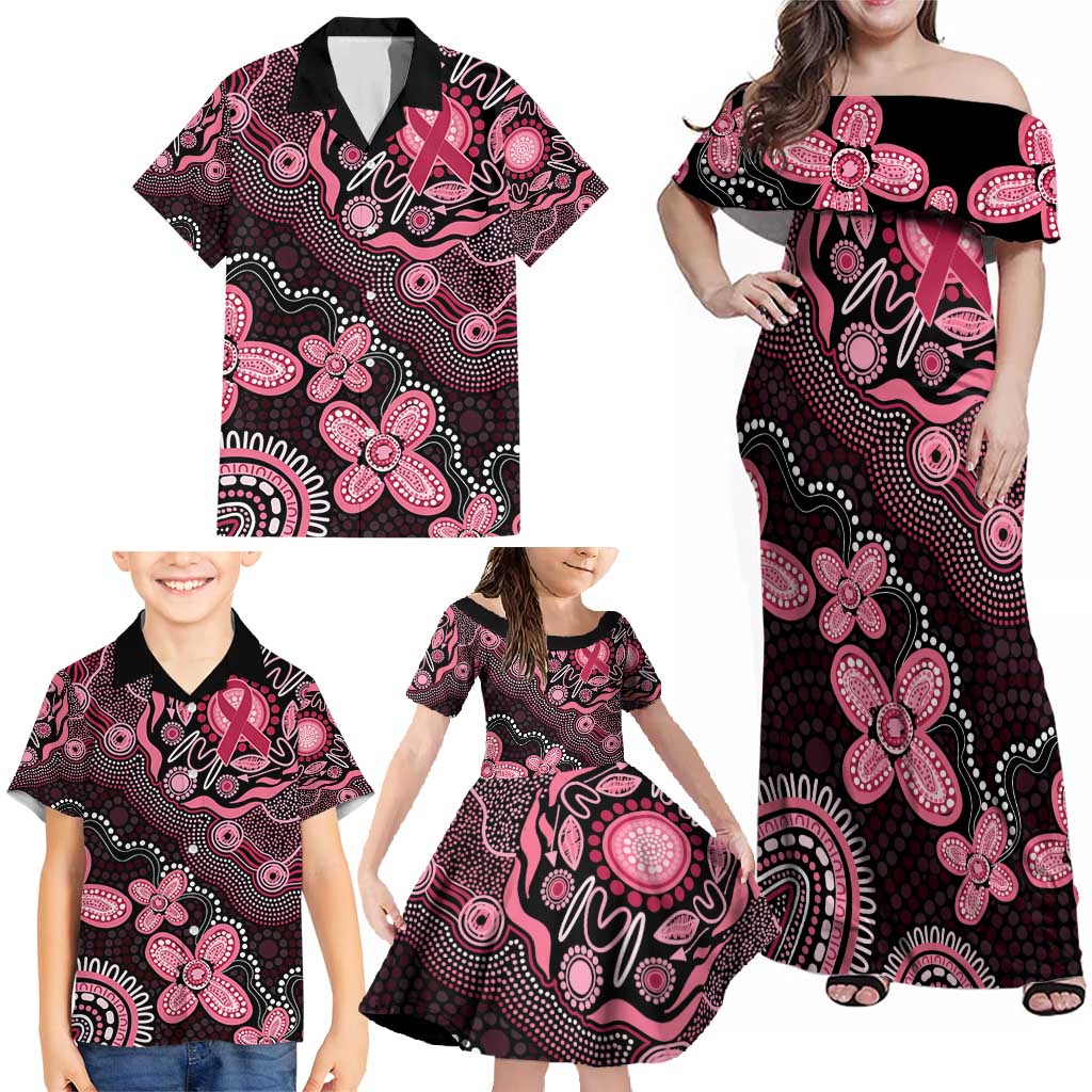 Honoring 50 Years of NAIDOC 2025 Personalised Family Matching Off Shoulder Maxi Dress and Hawaiian Shirt Pink Power