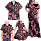 Honoring 50 Years of NAIDOC 2025 Personalised Family Matching Off Shoulder Maxi Dress and Hawaiian Shirt Pink Power