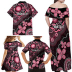 Honoring 50 Years of NAIDOC 2025 Personalised Family Matching Off Shoulder Maxi Dress and Hawaiian Shirt Pink Power