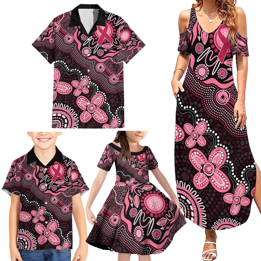 Honoring 50 Years of NAIDOC 2025 Personalised Family Matching Summer Maxi Dress and Hawaiian Shirt Pink Power