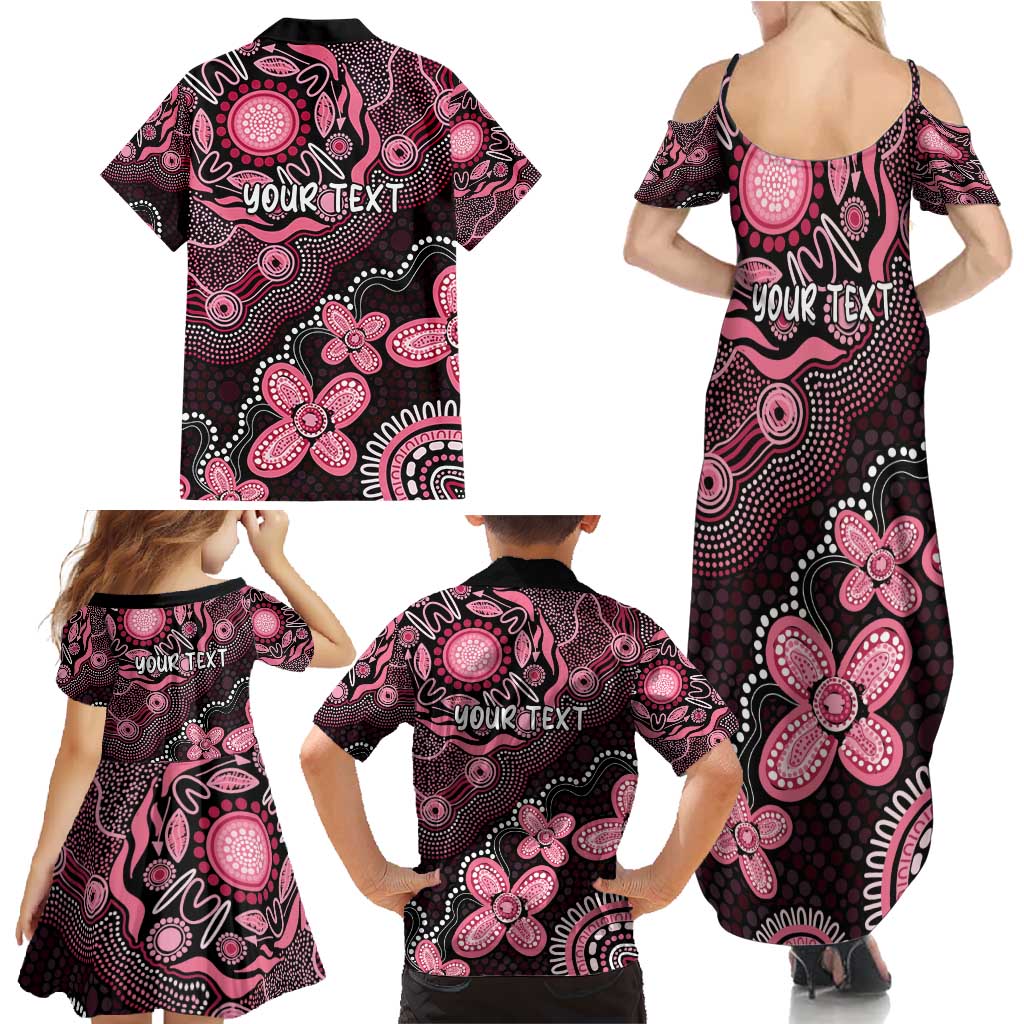 Honoring 50 Years of NAIDOC 2025 Personalised Family Matching Summer Maxi Dress and Hawaiian Shirt Pink Power