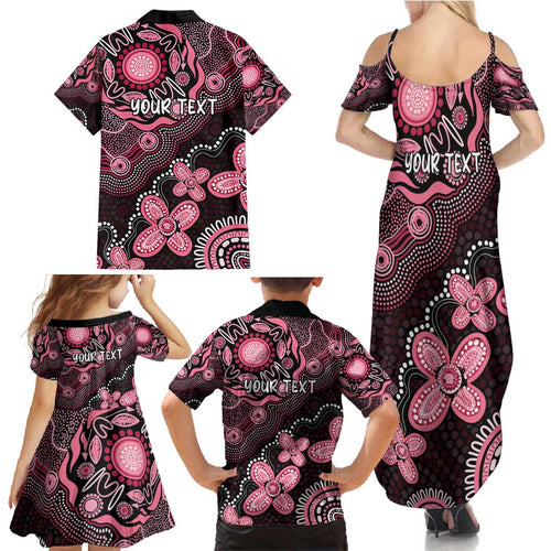 Honoring 50 Years of NAIDOC 2025 Personalised Family Matching Summer Maxi Dress and Hawaiian Shirt Pink Power