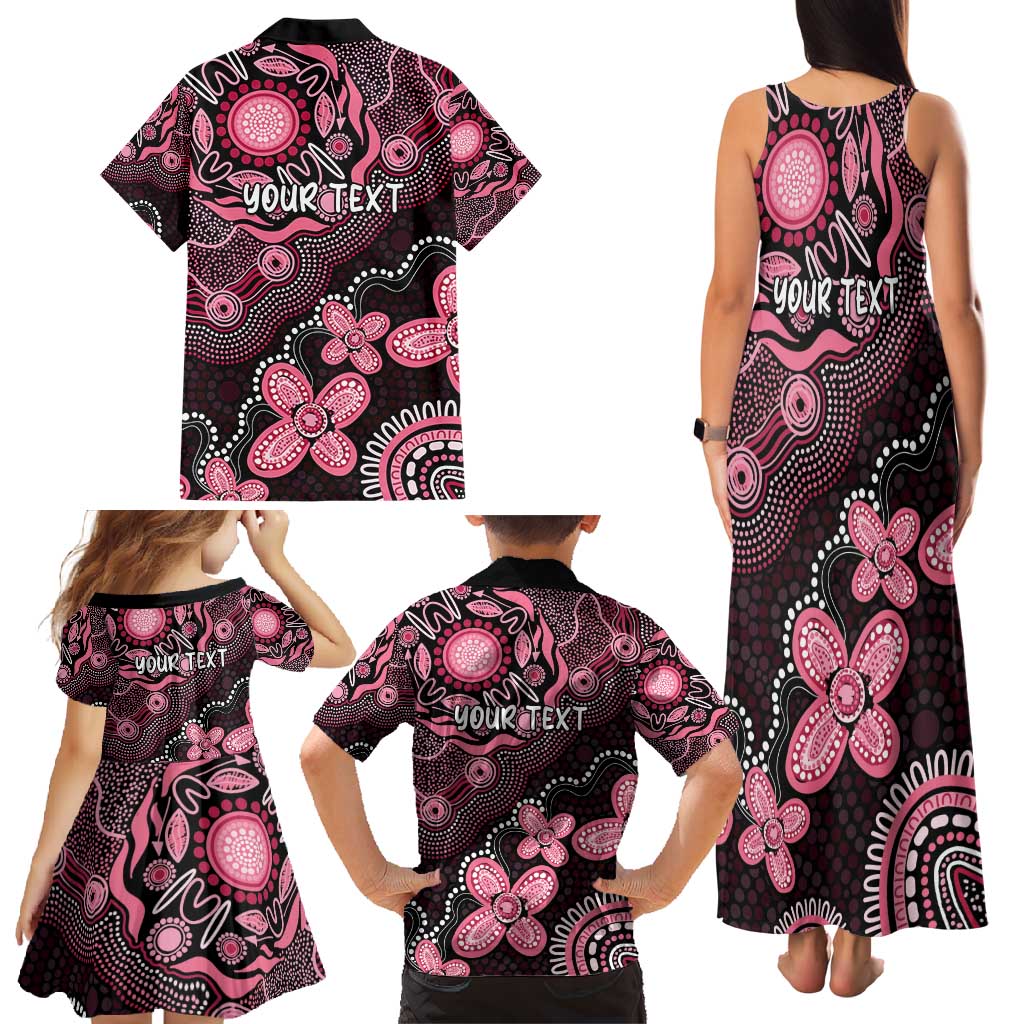 Honoring 50 Years of NAIDOC 2025 Personalised Family Matching Tank Maxi Dress and Hawaiian Shirt Pink Power