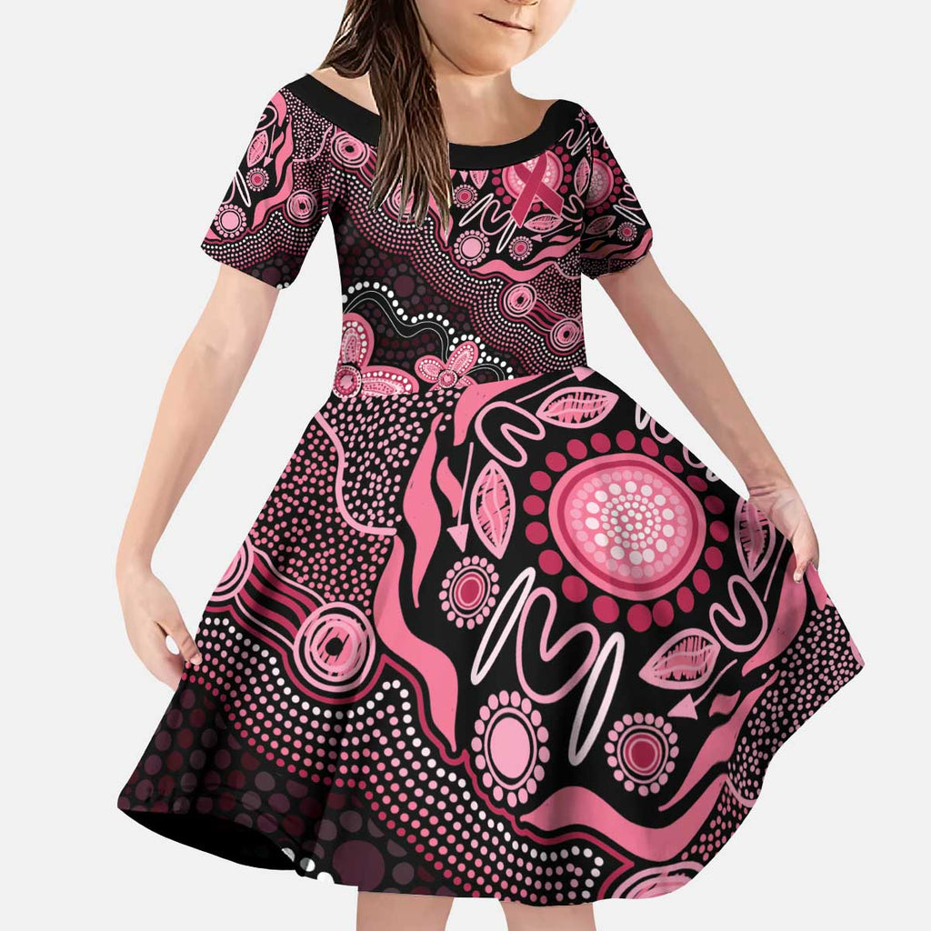 Honoring 50 Years of NAIDOC 2025 Personalised Kid Short Sleeve Dress Pink Power