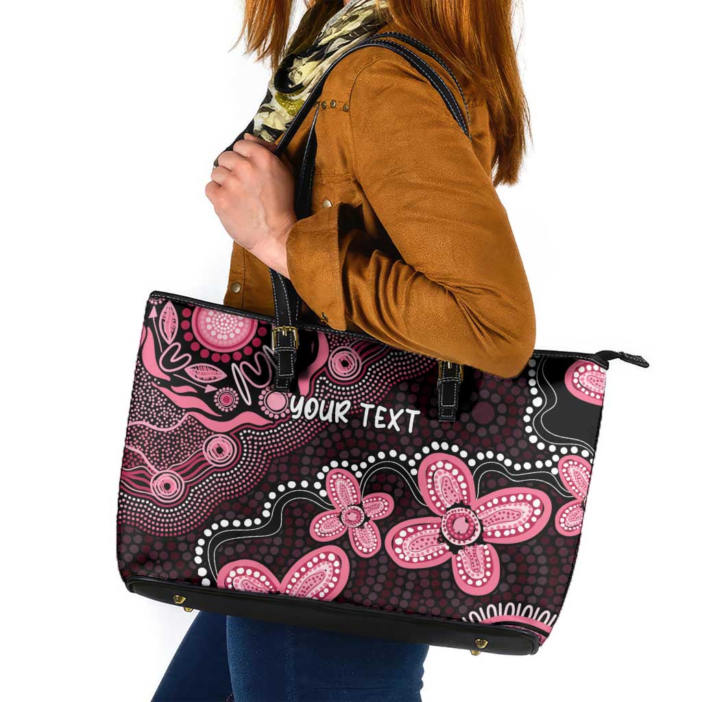 Honoring 50 Years of NAIDOC 2025 Personalised Leather Tote Bag Pink Power