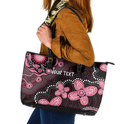 Honoring 50 Years of NAIDOC 2025 Personalised Leather Tote Bag Pink Power