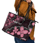 Honoring 50 Years of NAIDOC 2025 Personalised Leather Tote Bag Pink Power