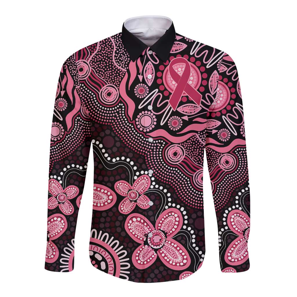 Honoring 50 Years of NAIDOC 2025 Personalised Long Sleeve Button Shirt Pink Power